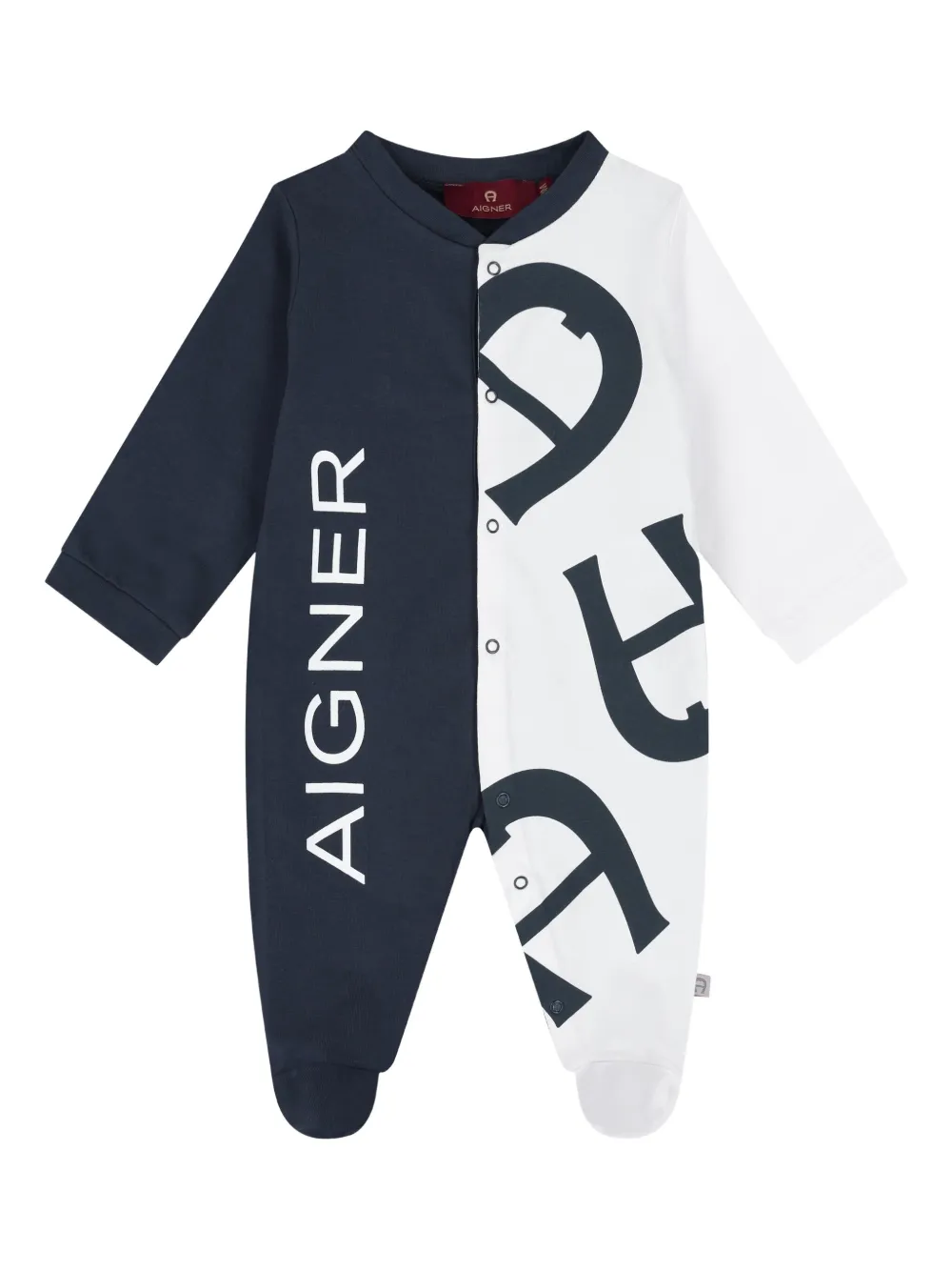 Aigner Kids Romper met colourblocking Blauw