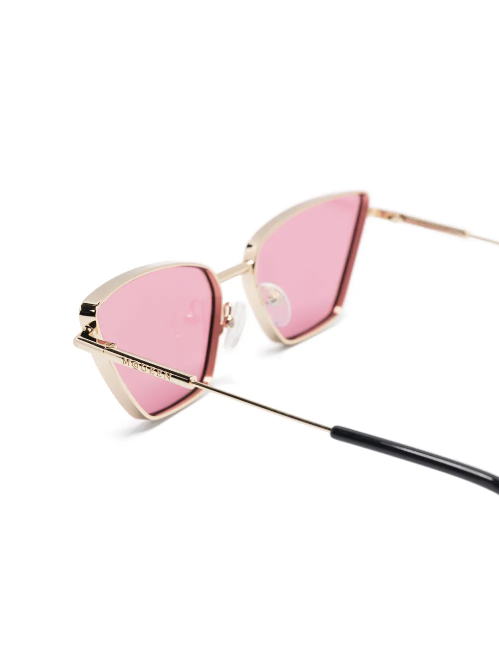 Alexander McQueen Eyewear Zonnebril met cat-eye montuur Goud