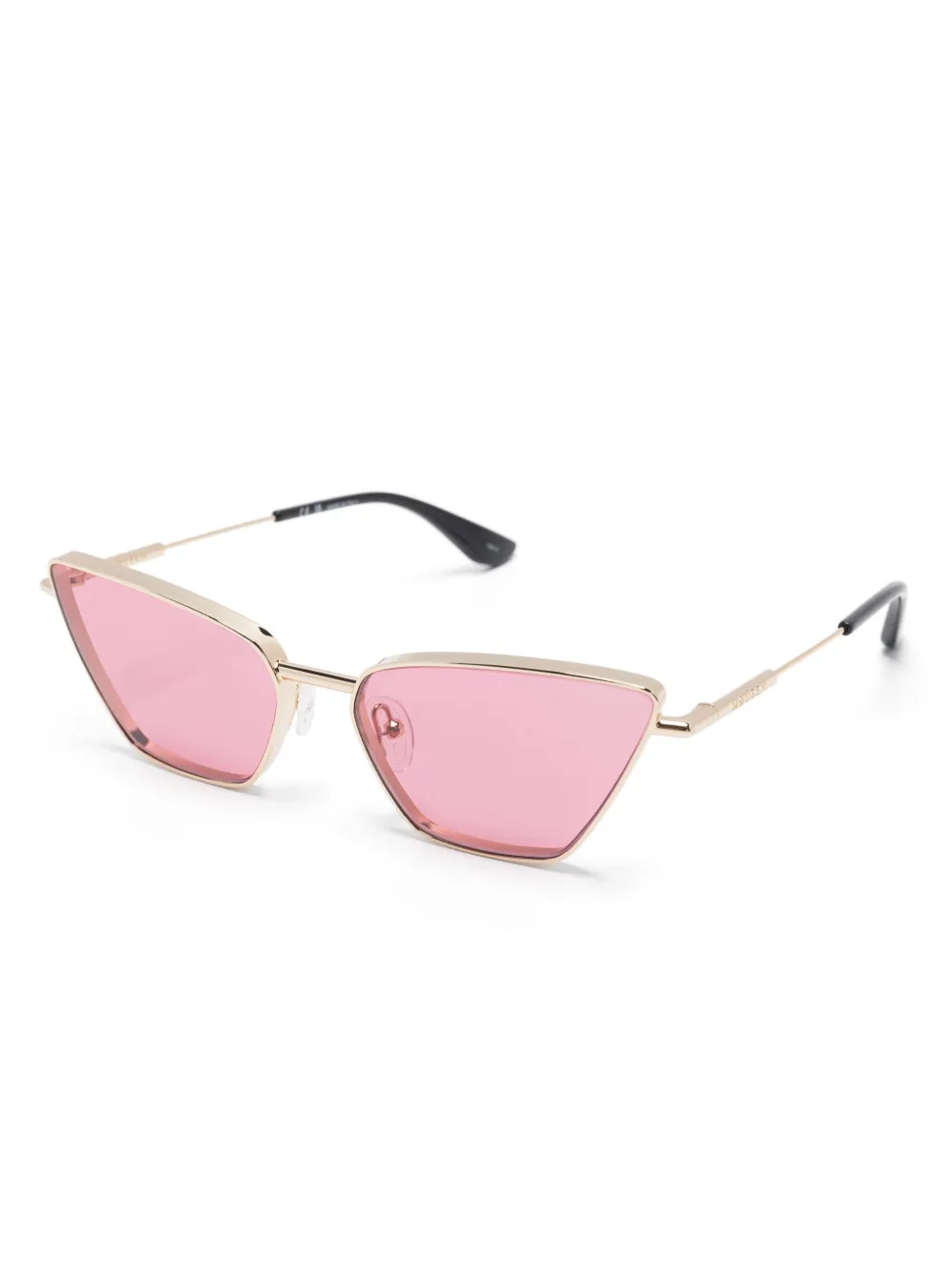 Alexander McQueen Eyewear Zonnebril met cat-eye montuur Goud