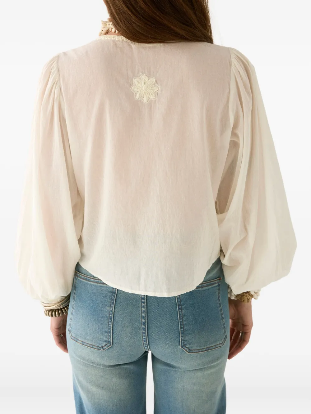 MAISON HOTEL embroidered balloon-sleeve blouse | Blouses | Image 2