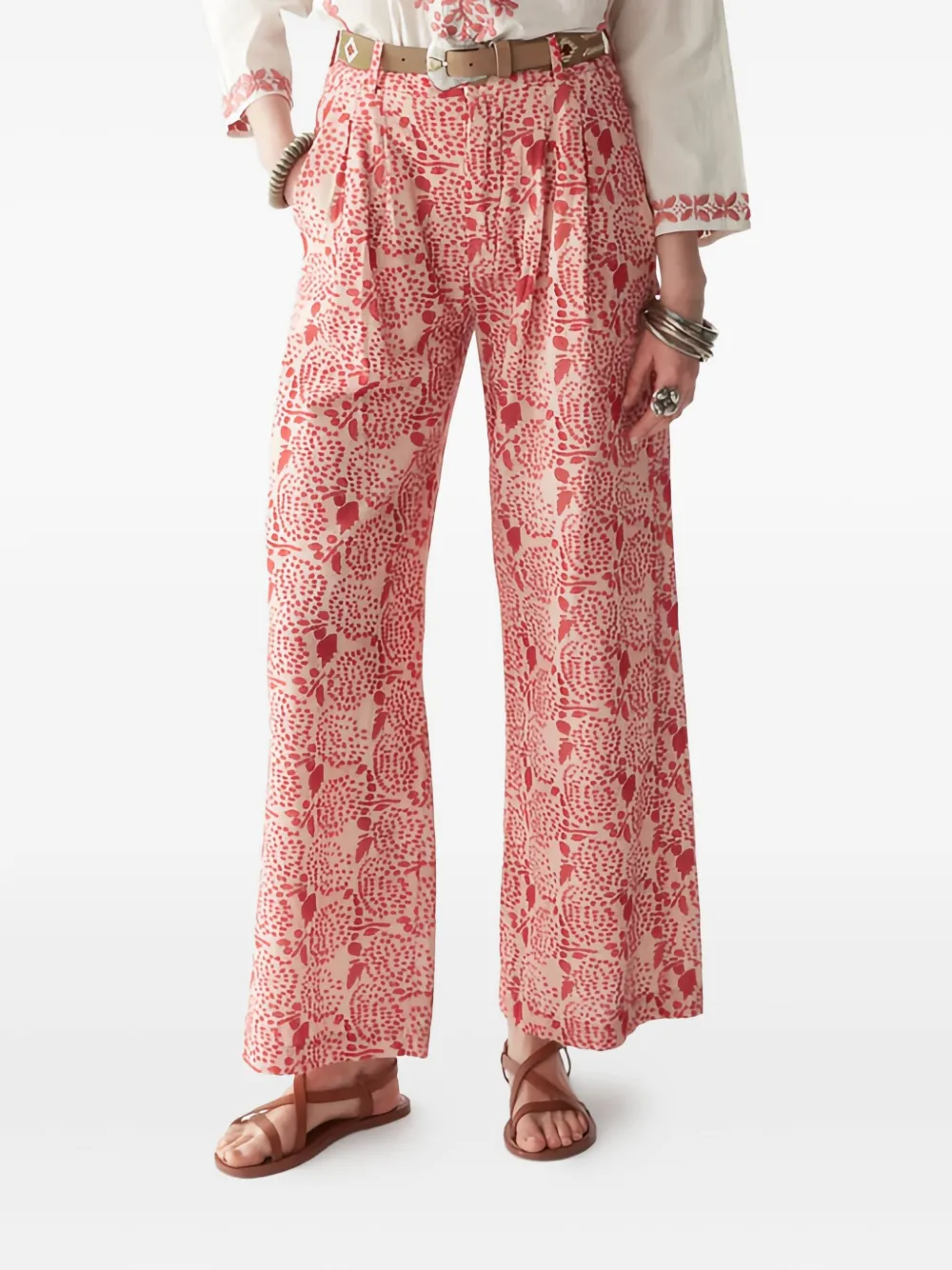 MAISON HOTEL Lolo printed trousers Roze