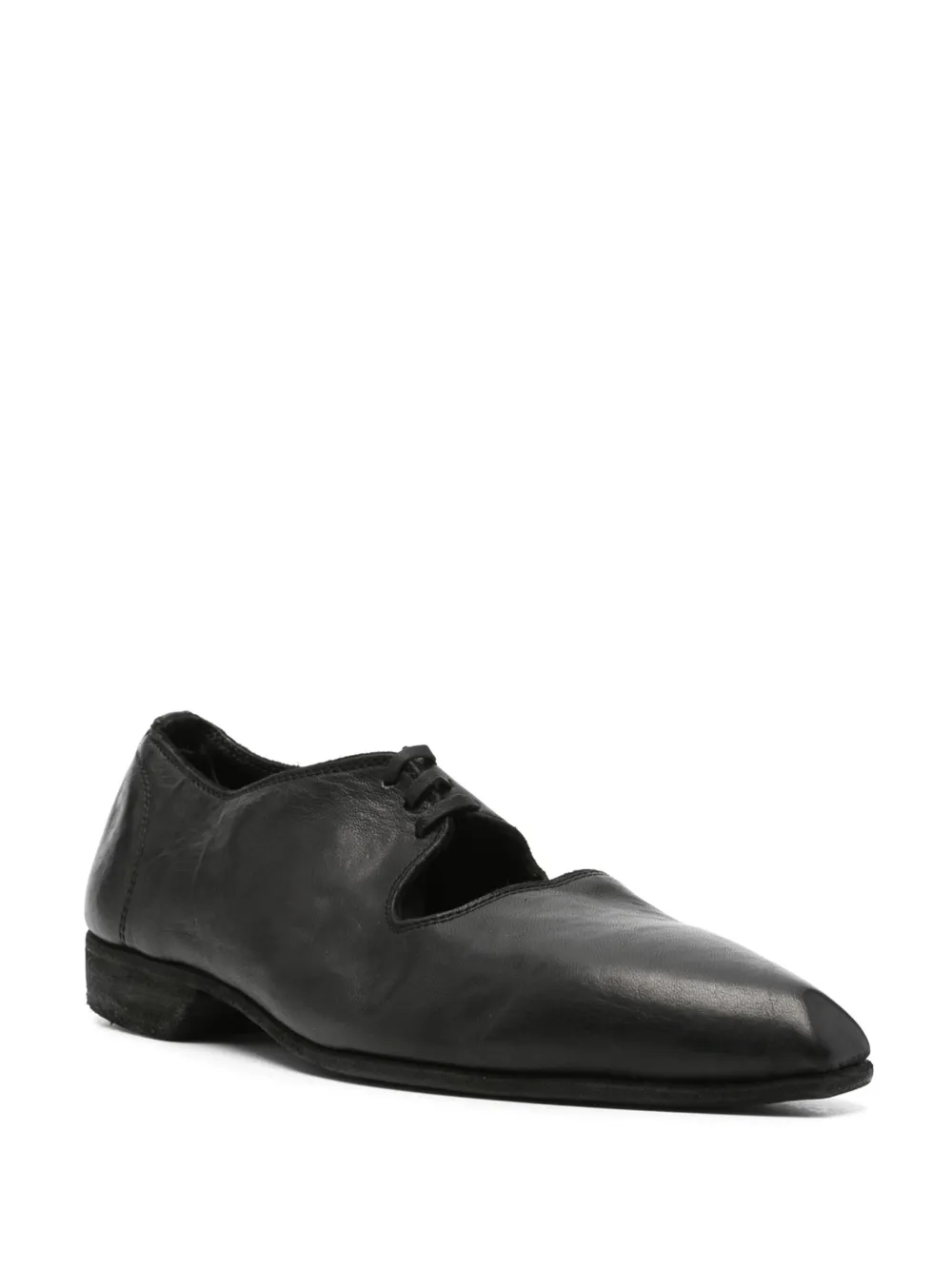 Guidi leather oxford shoes Black
