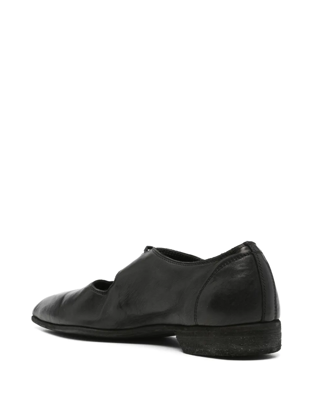 Guidi leather oxford shoes Black