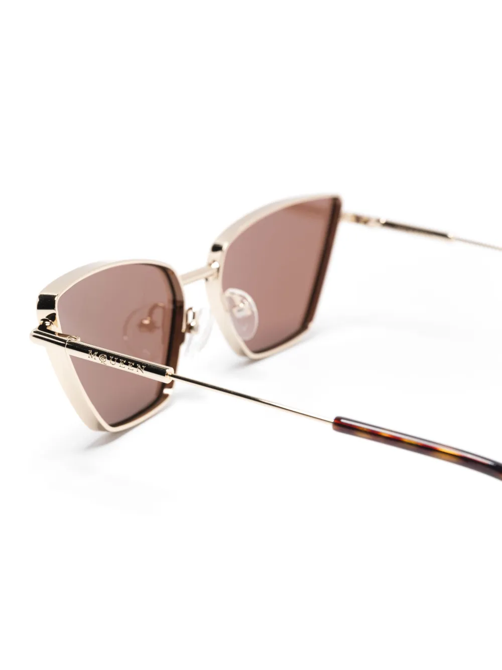 Alexander McQueen Eyewear Zonnebril met cat-eye montuur Goud