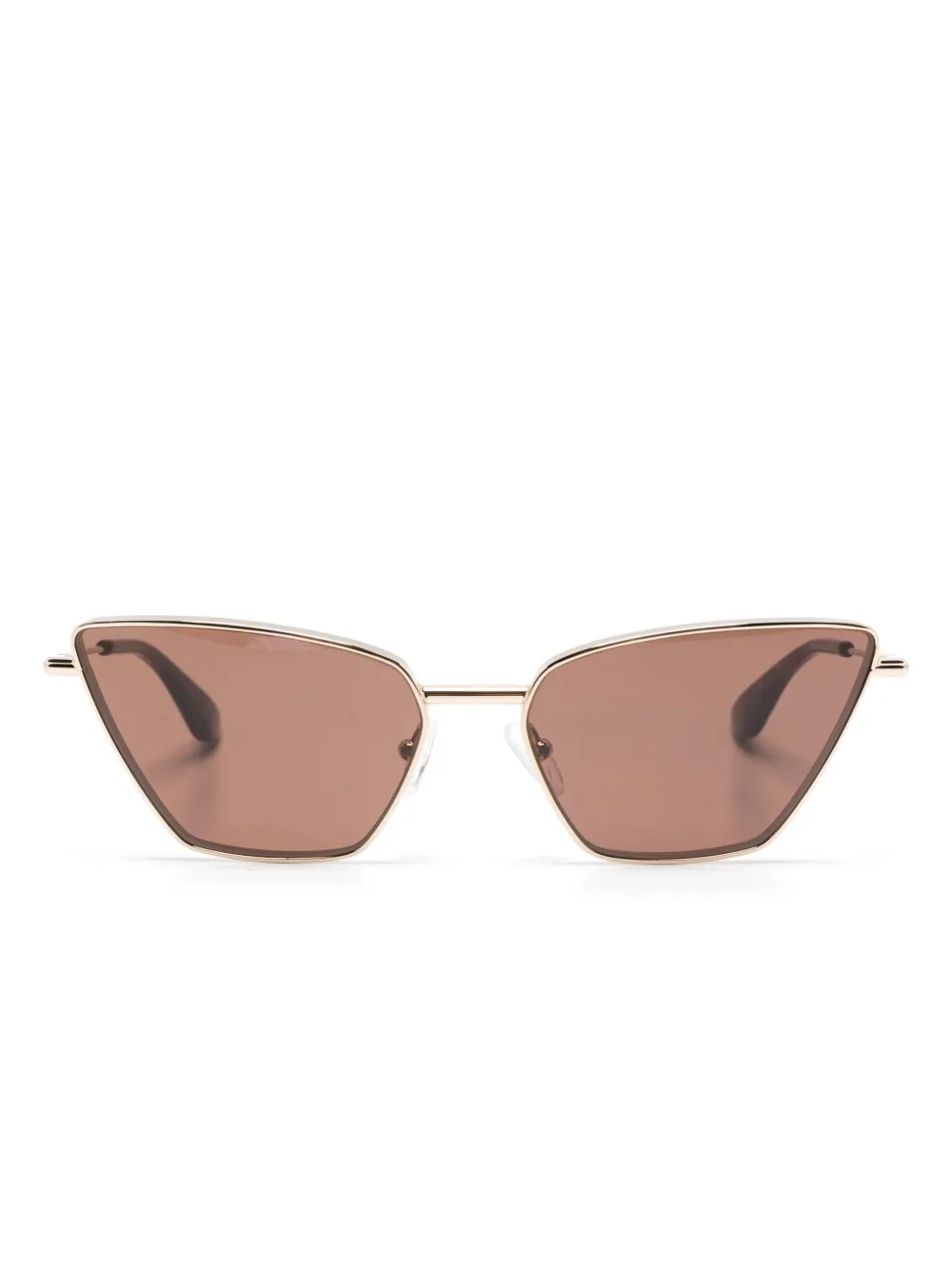 Alexander McQueen Eyewear Zonnebril met cat-eye montuur Goud
