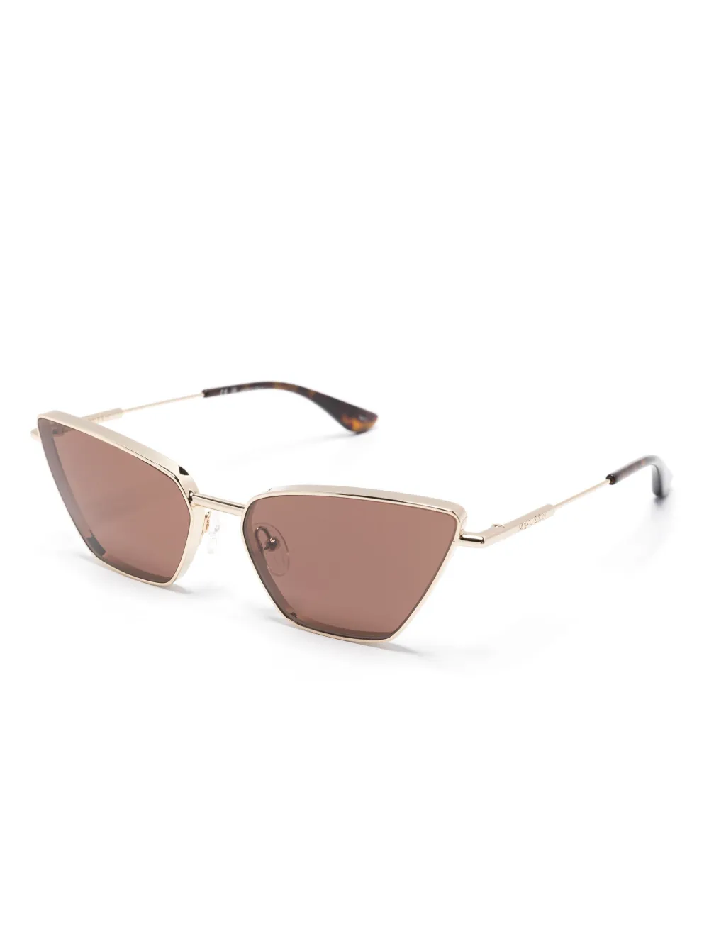 Alexander McQueen Eyewear Zonnebril met cat-eye montuur Goud