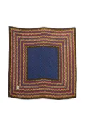 Saint Laurent Pre-Owned 1980s zigzag-print silk scarf - Brown