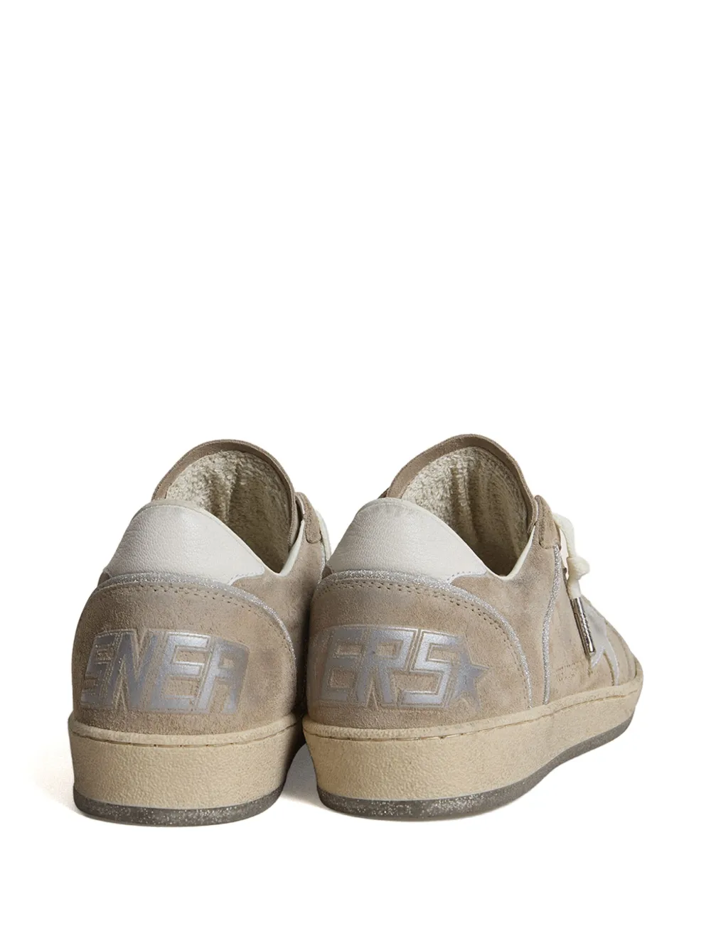 Golden Goose Ball Star LTD star-embellished suede sneakers Neutrals