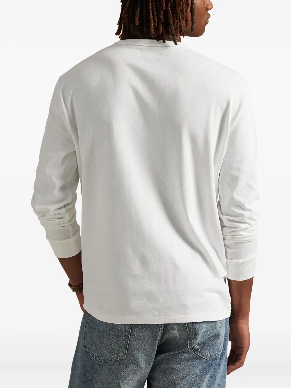 Polo Ralph Lauren T-shirt met ronde hals en lange mouwen Wit