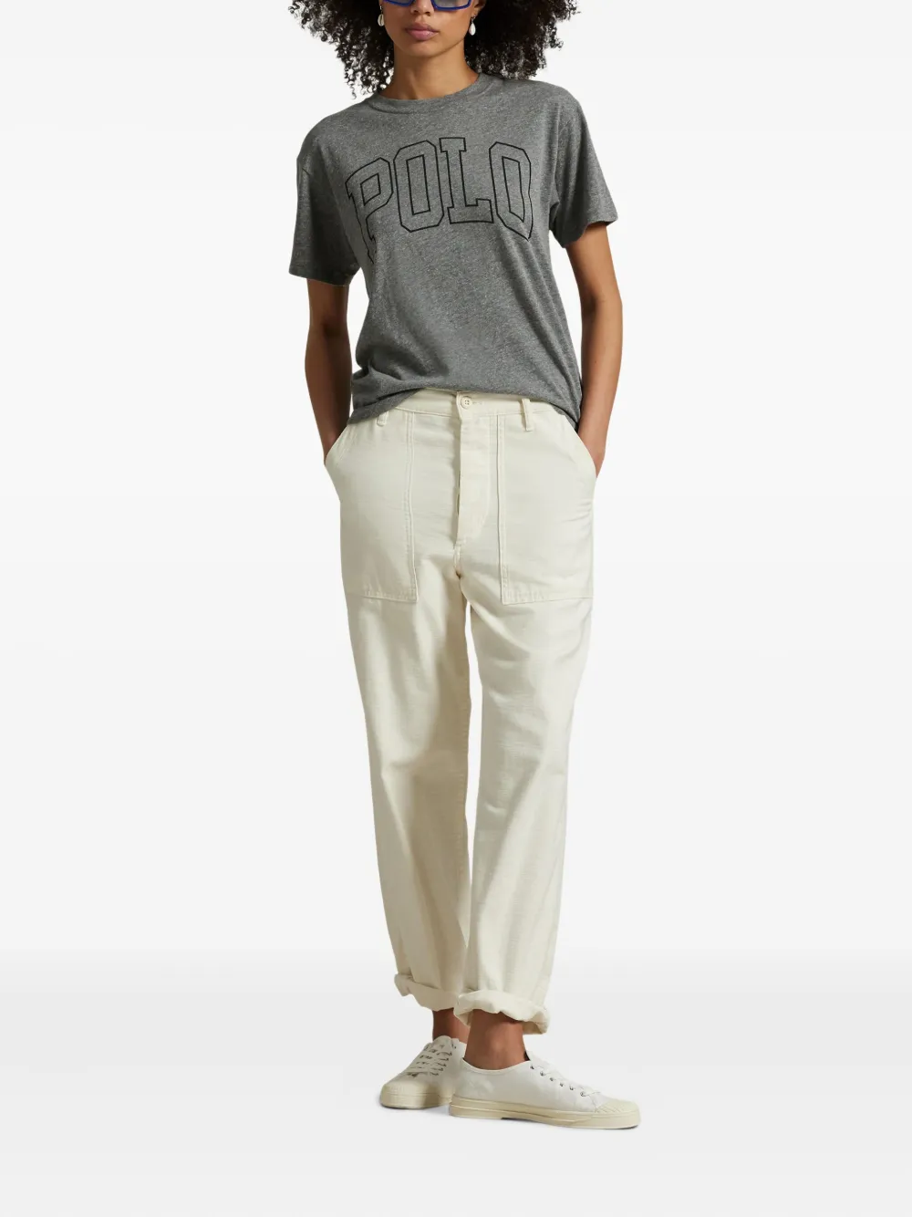 Polo Ralph Lauren T-shirt met logoprint Grijs