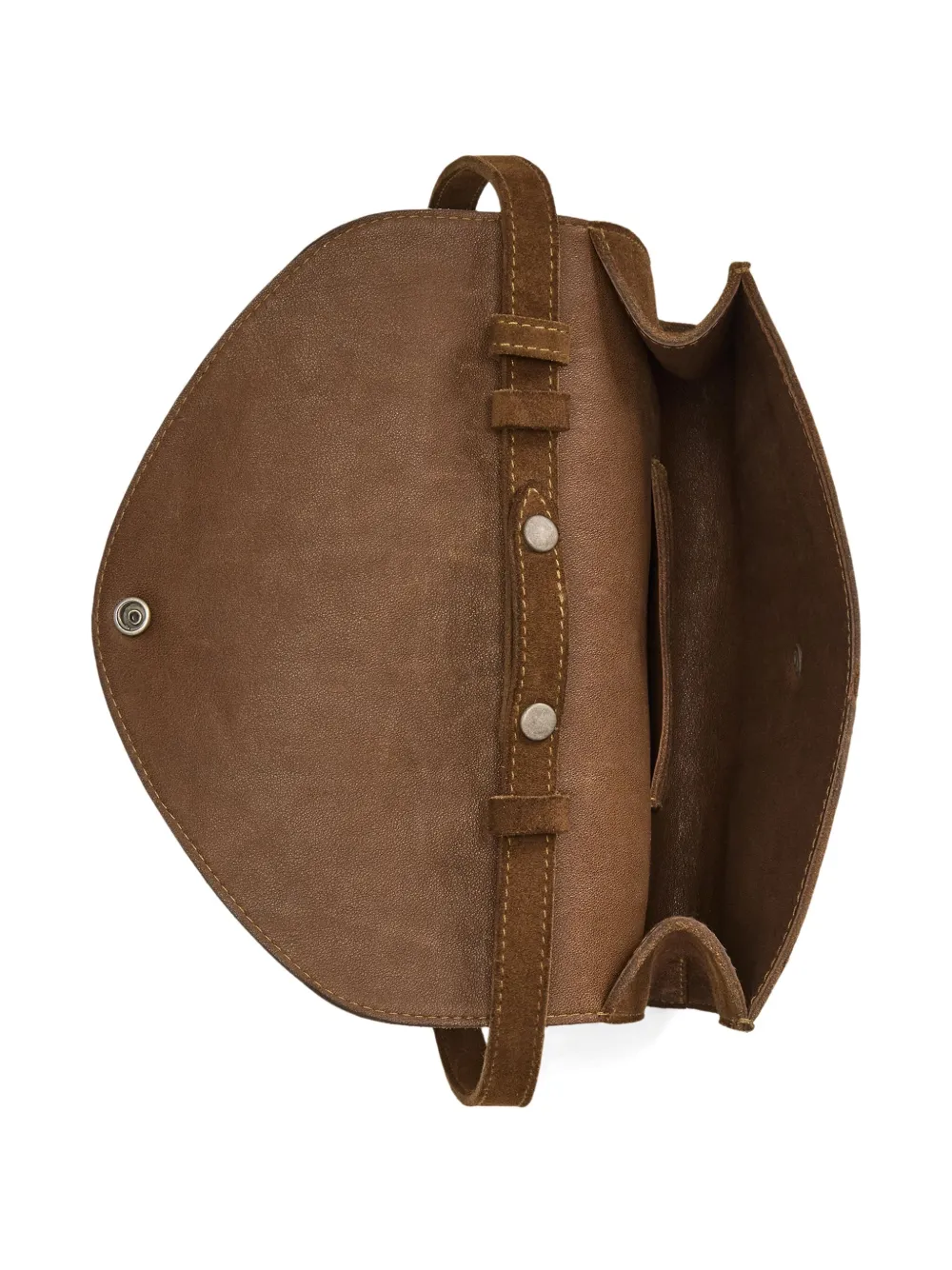 Ralph Lauren RRL Envelope suède crossbodytas Bruin