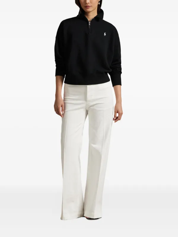 Polo Ralph Lauren zip-front Sweatshirt | Black | FARFETCH
