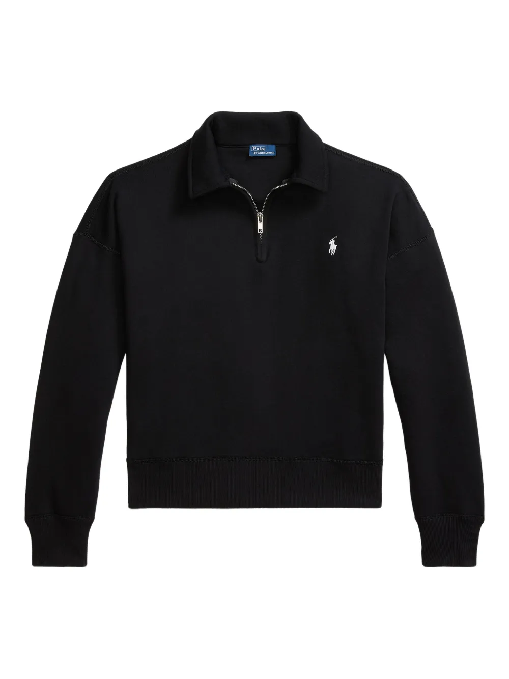 Polo Ralph Lauren ジップアップ スウェットシャツ - ブラック Polo Ralph Lauren ジップアップ スウェットシャツ - ブラック