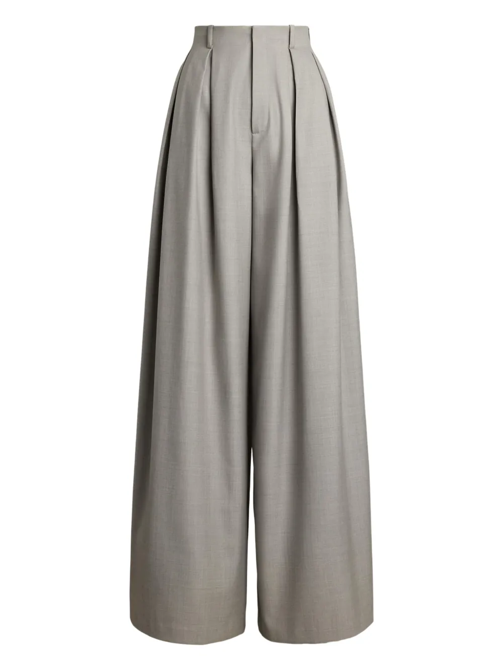 Ralph Lauren Collection Plooibroek met wijde pijpen Grijs