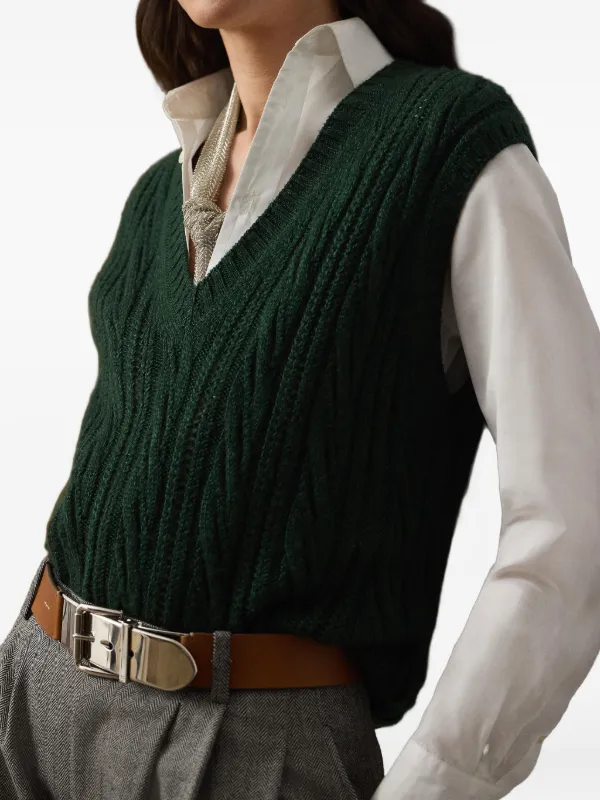 Ralph Lauren Collection ケーブルニット ベスト | グリーン | FARFETCH JP
