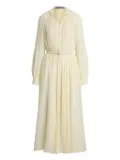 Ralph Lauren Collection pleated button-up midi dress - White