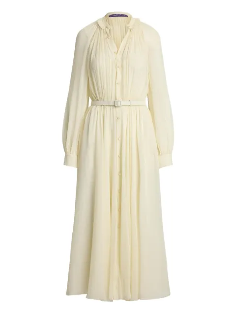 Ralph Lauren Collection pleated button-up midi dress