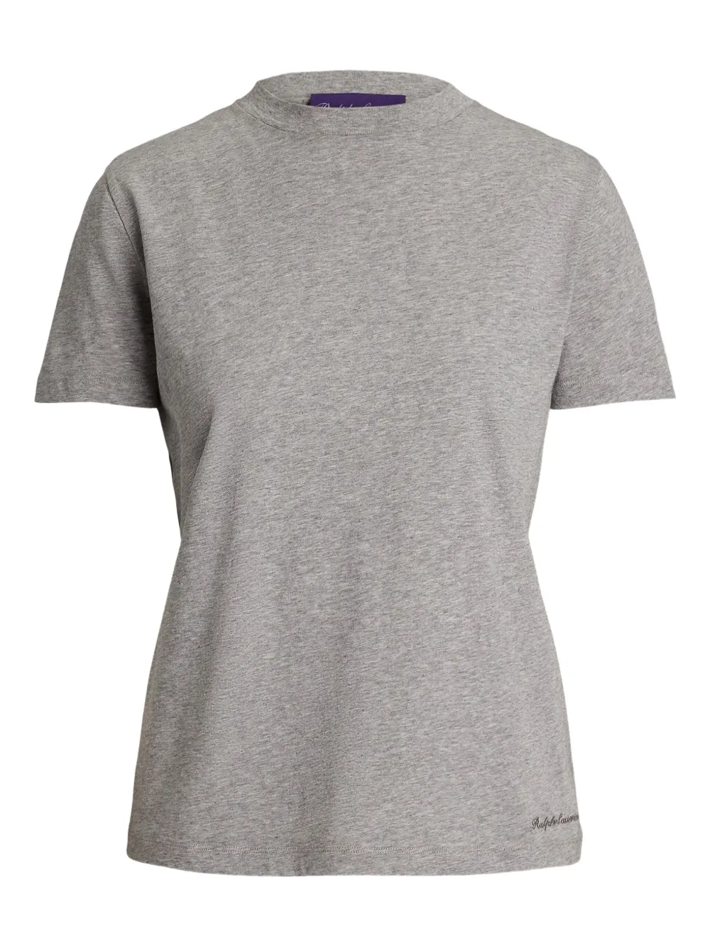 Ralph Lauren Collection T-shirt met hoge hals en korte mouwen Grijs