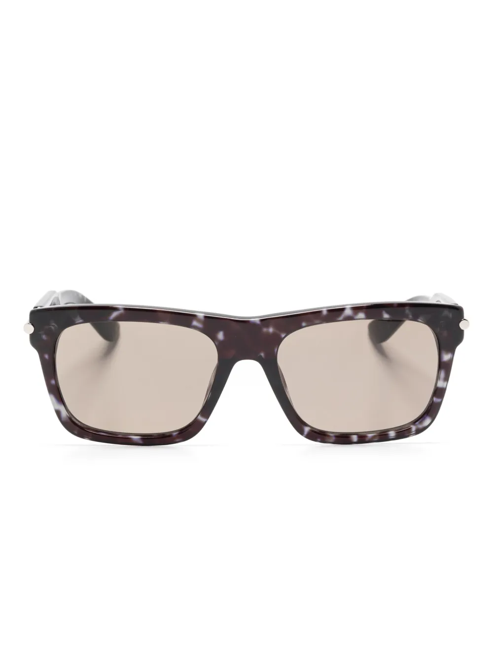 Alexander McQueen Eyewear Zonnebril met vierkant montuur Zwart