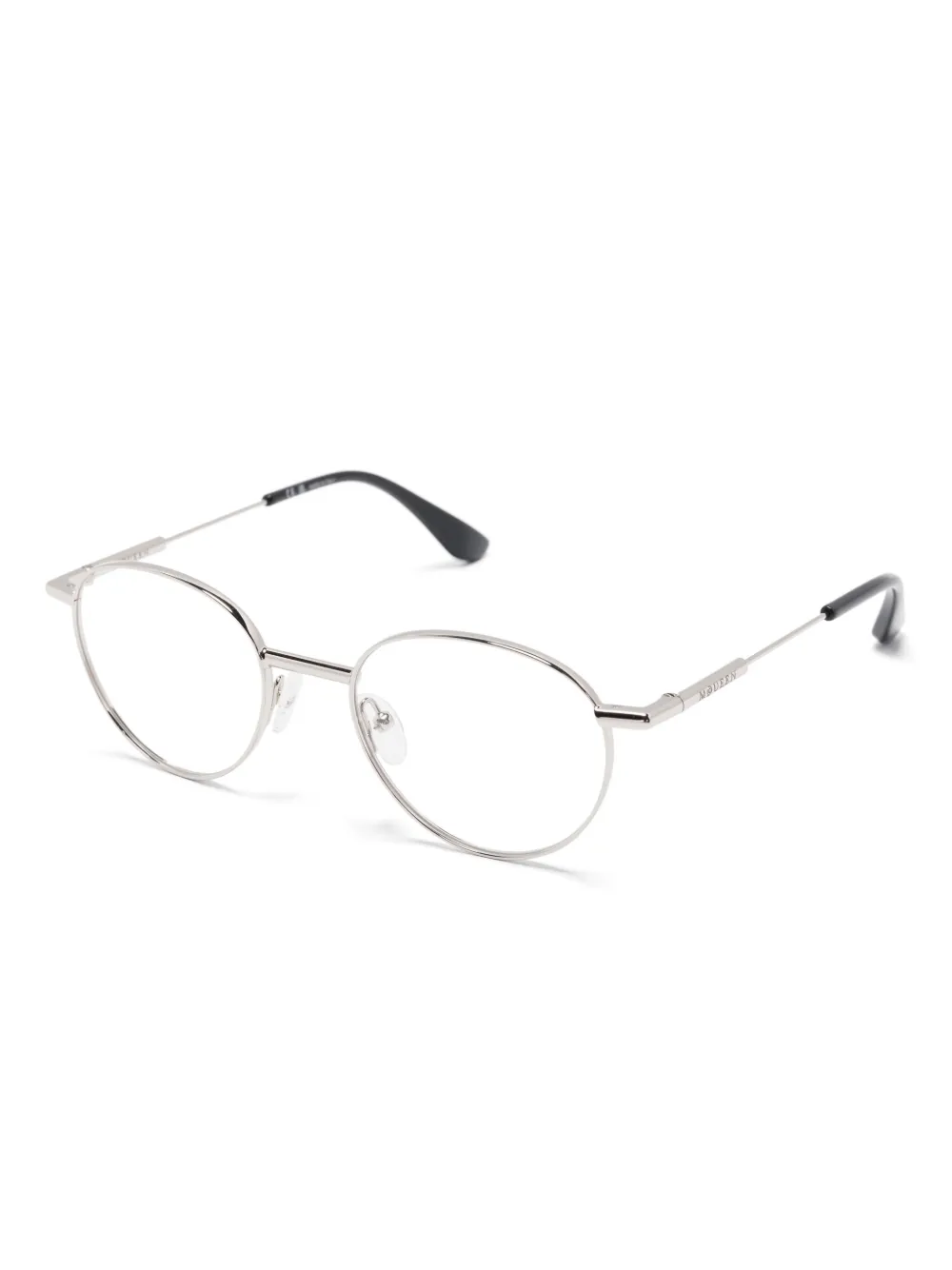 Alexander McQueen Eyewear Bril met rond montuur Zilver