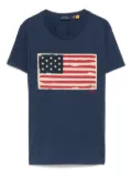 Polo Ralph Lauren flag-appliqué T-shirt - Blue