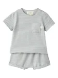 TEDDY & MINOU striped pocket shorts set - BLU