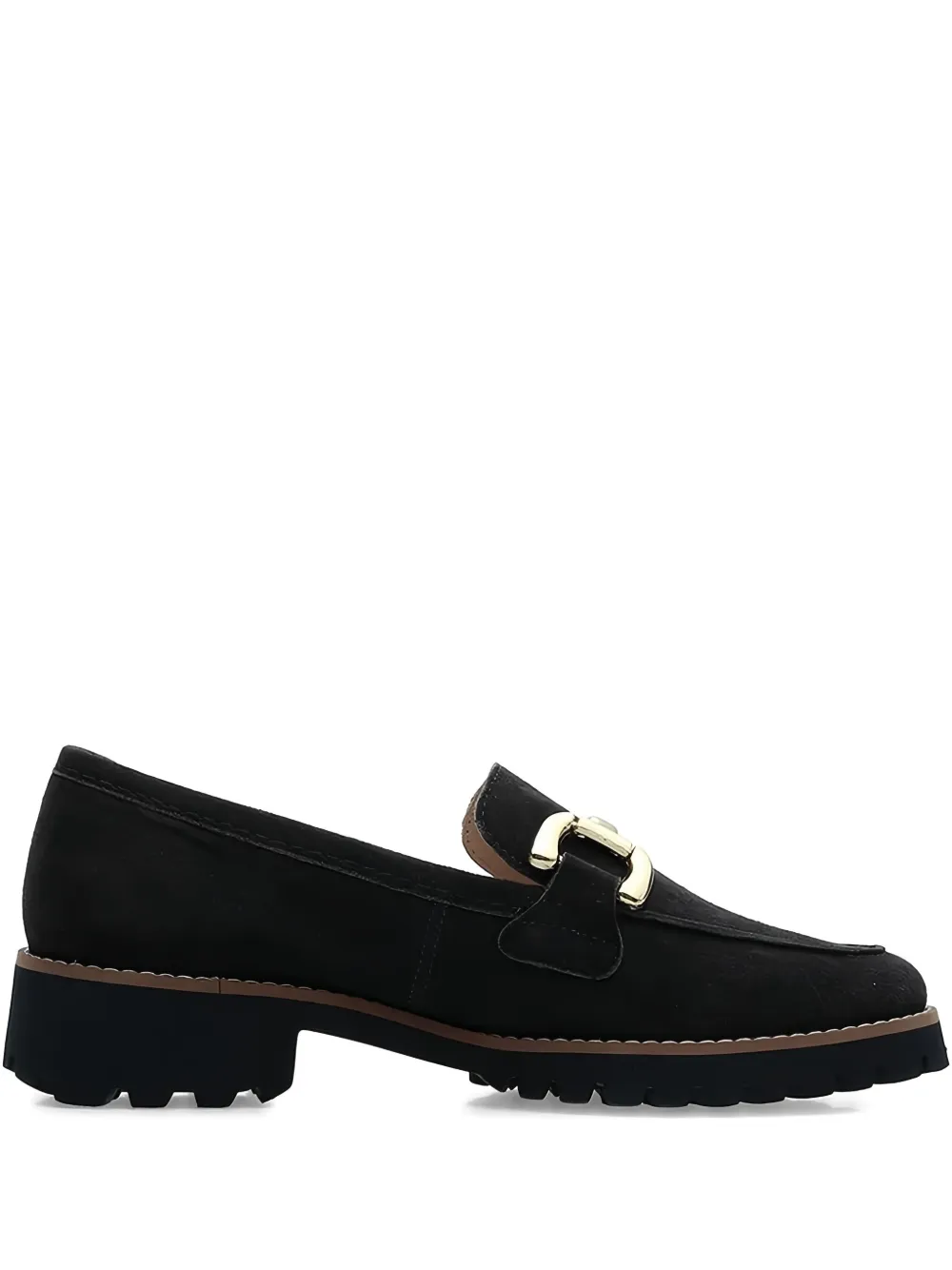 ARA mocassins en daim à bordures en cuir | noir | Image 1