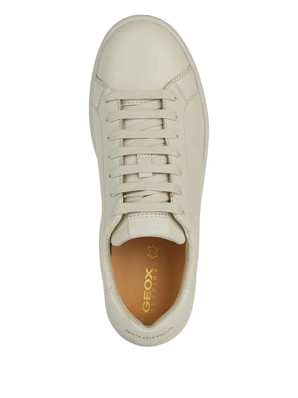 Geox Spherica Ecub-1 lace-up leather sneakers Neutrals