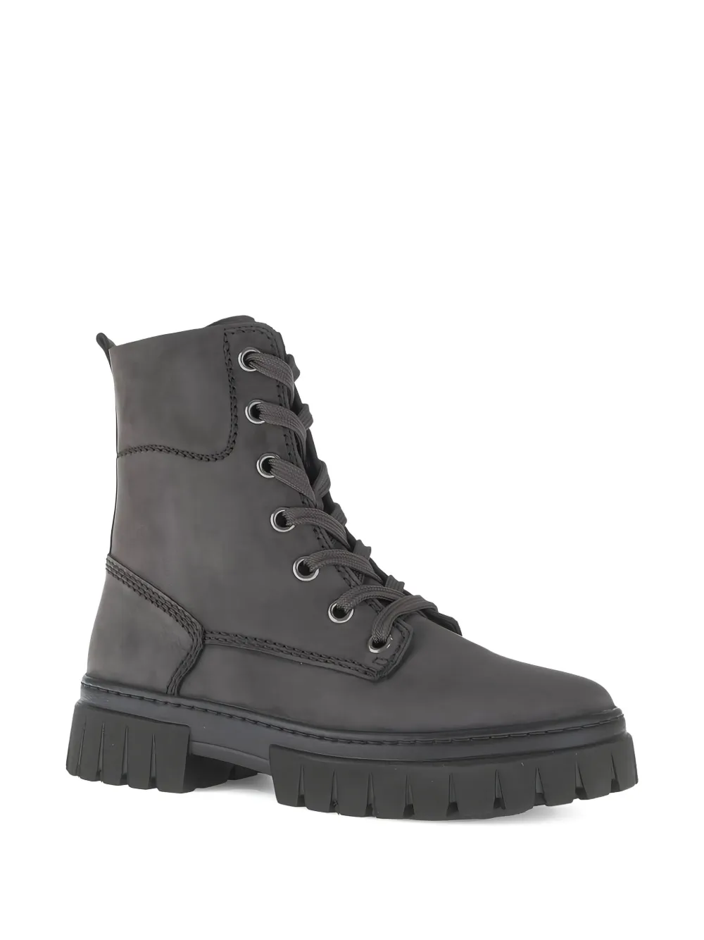  Gabor Chunky-sole Lace-up Boots - Grey 