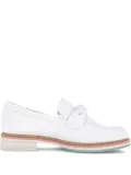 GABOR braided-detail leather loafers - White