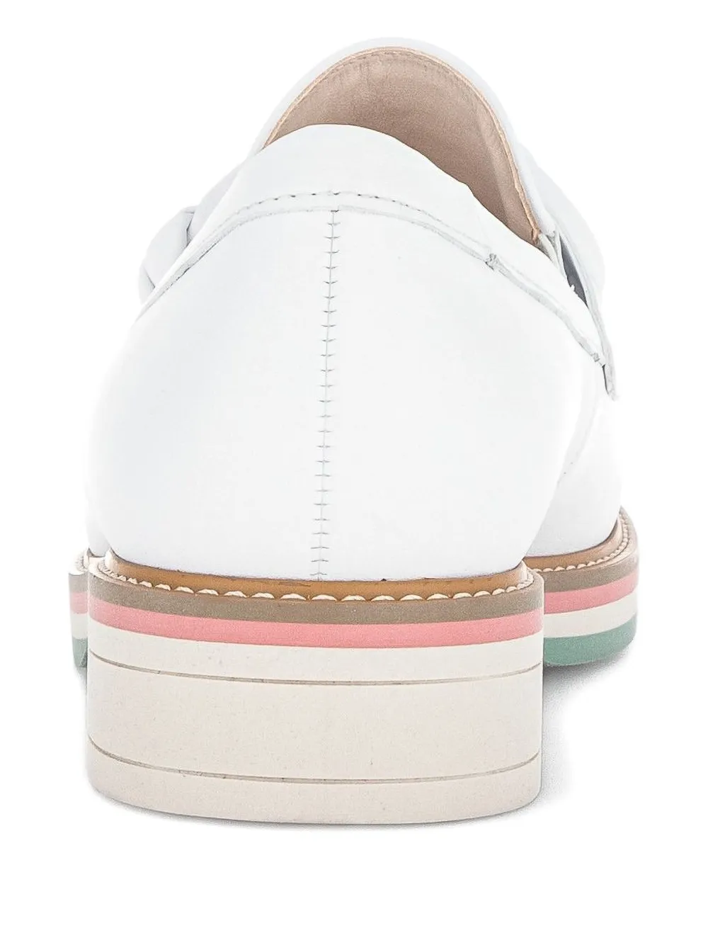 GABOR braided-detail leather loafers White
