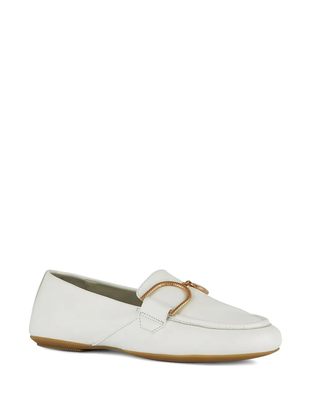 Geox buckle-detail loafers White