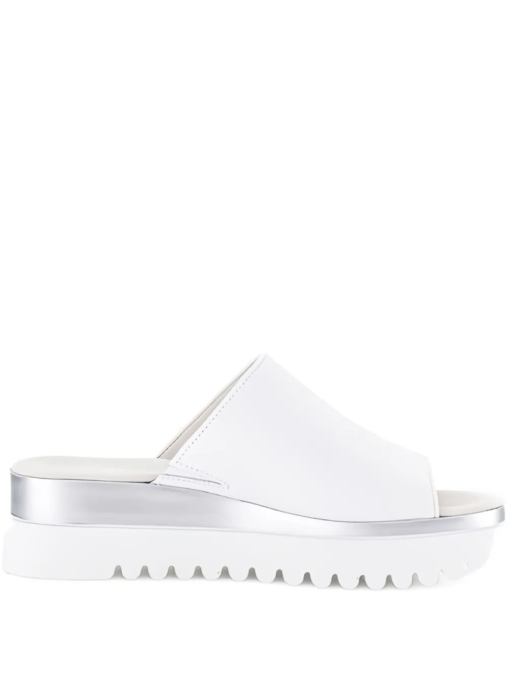 Gabor Slip-on Platform Sandals In Metallic