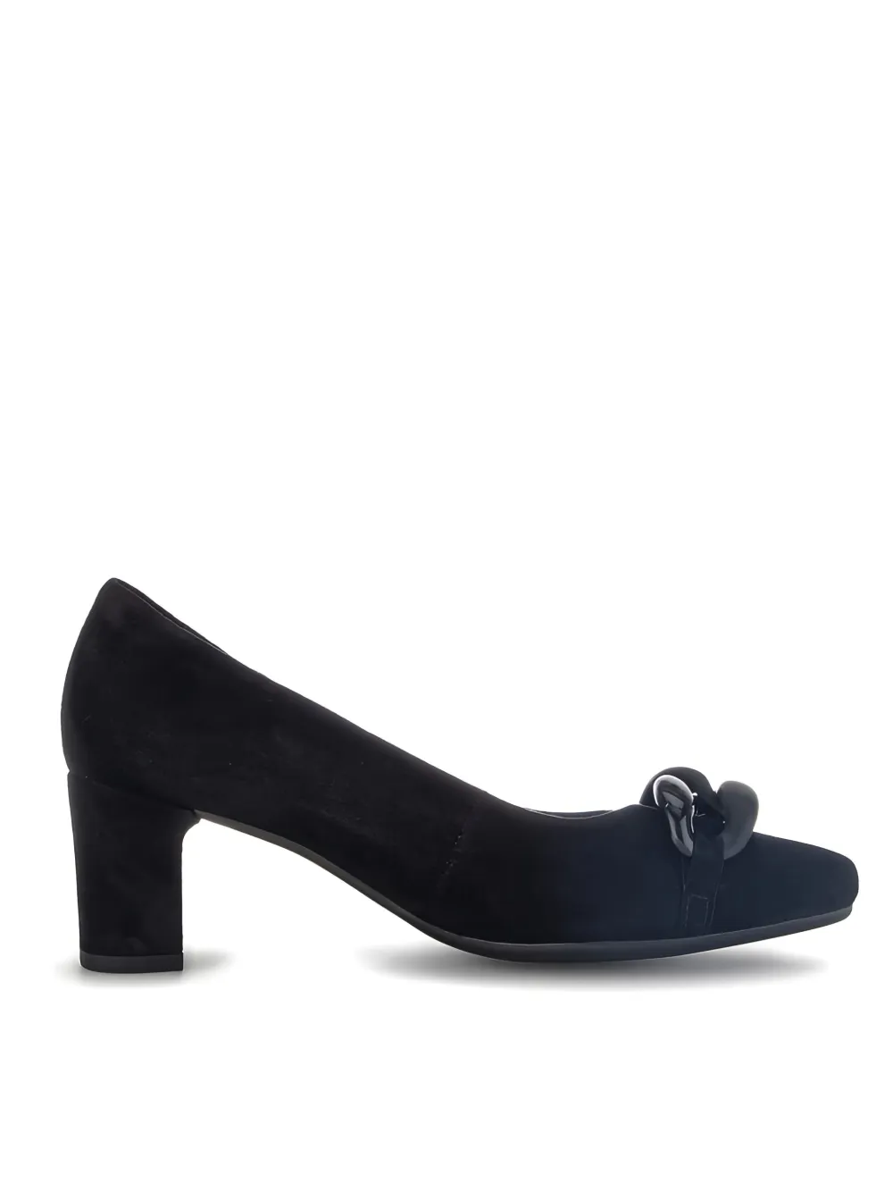 GABOR Wildlederpumps mit Blockabsatz - Schwarz