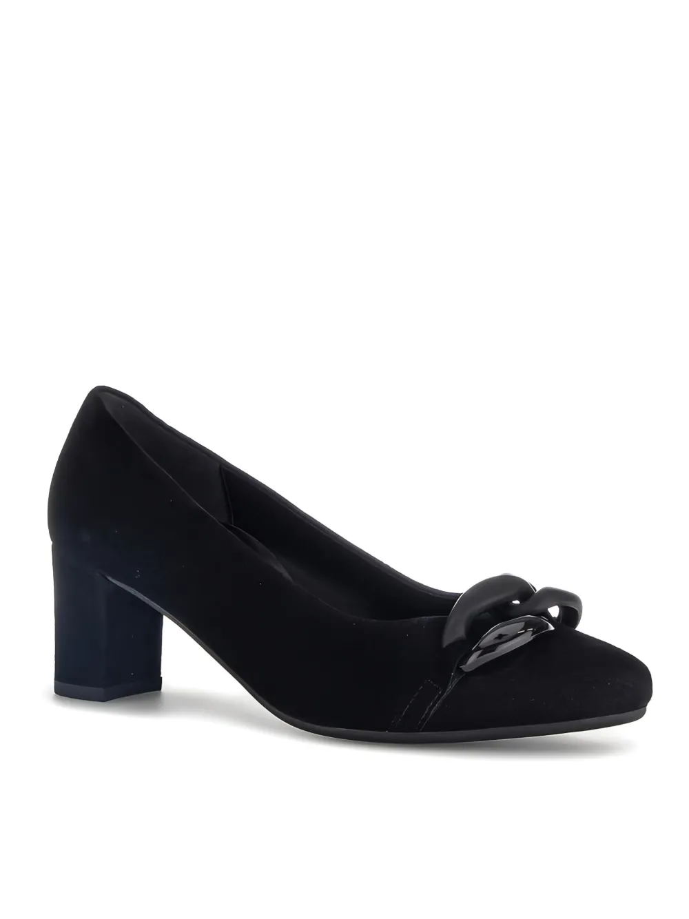  Gabor Block-heel Suede Pumps - Black 