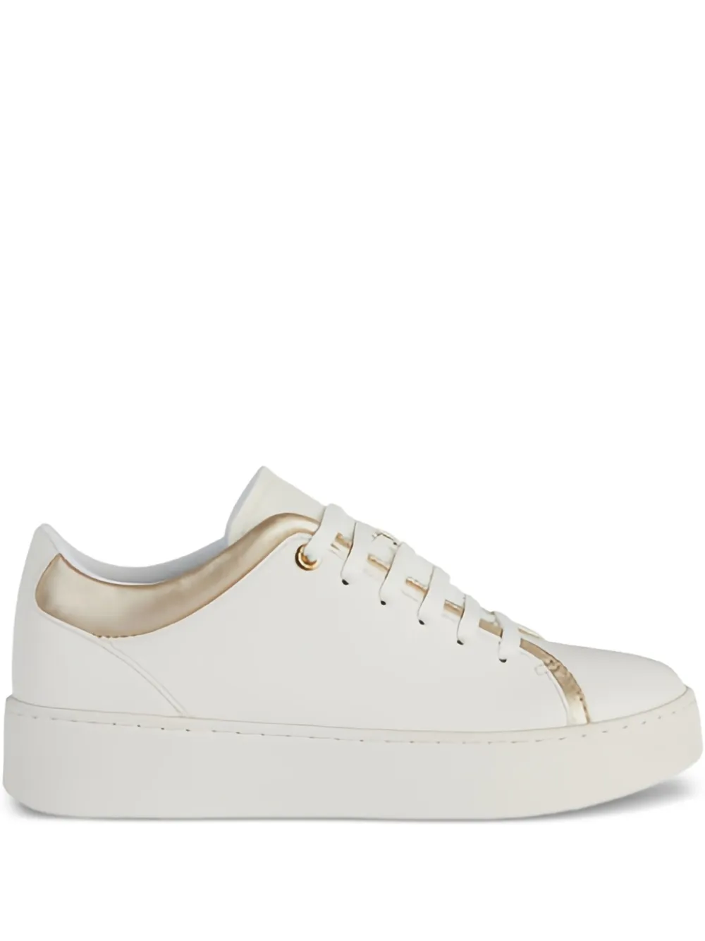 Geox metallic-panel lace-up sneakers White