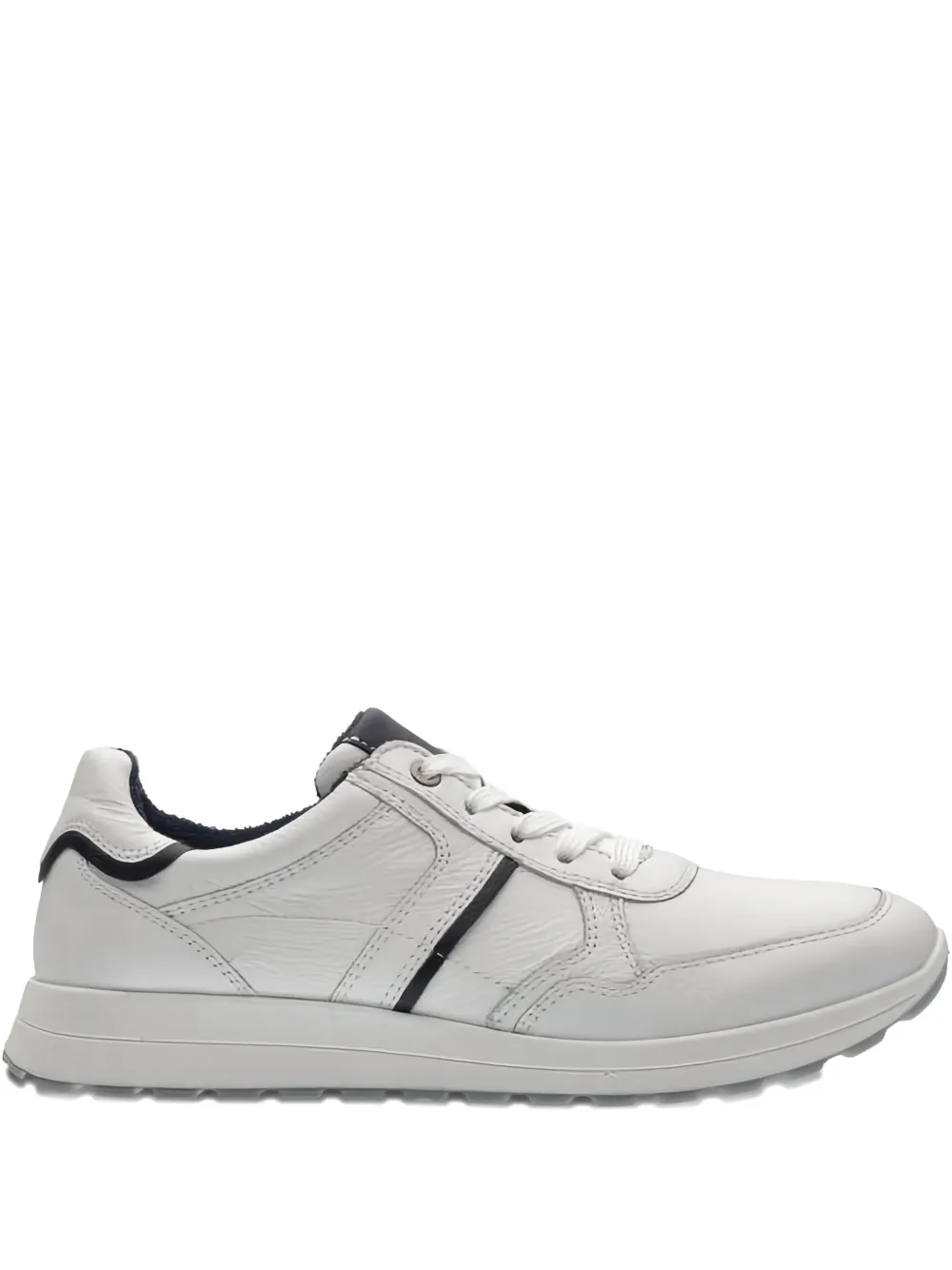ARA Matteo leren sneakers met vlakken Wit