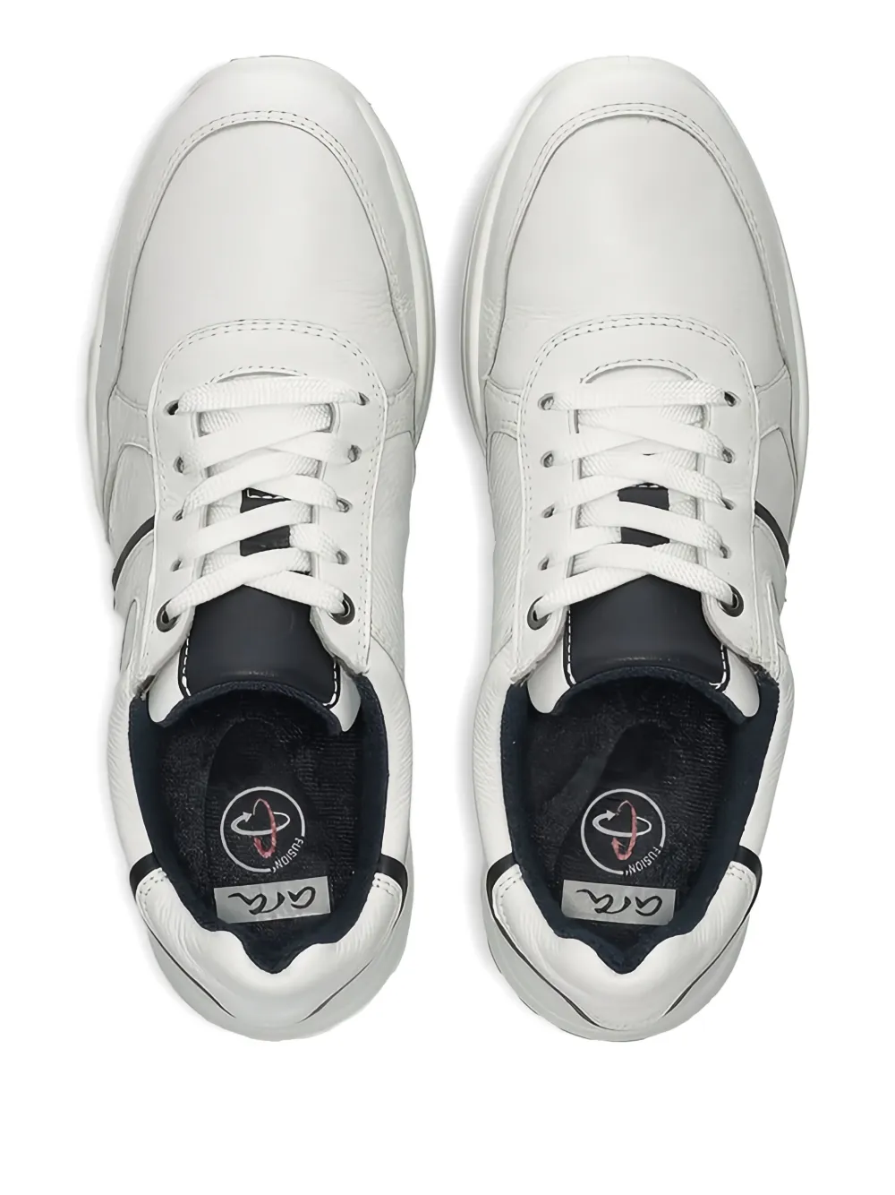 ARA Matteo leren sneakers met vlakken Wit