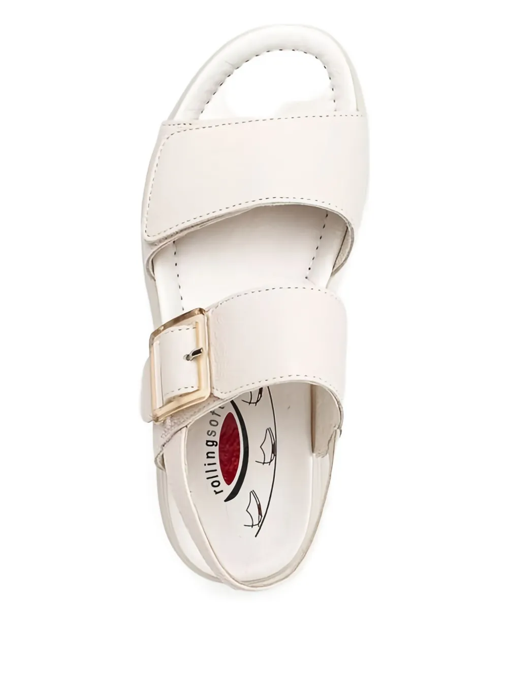  Gabor Buckle-strap Flat Sandals - Neutrals 