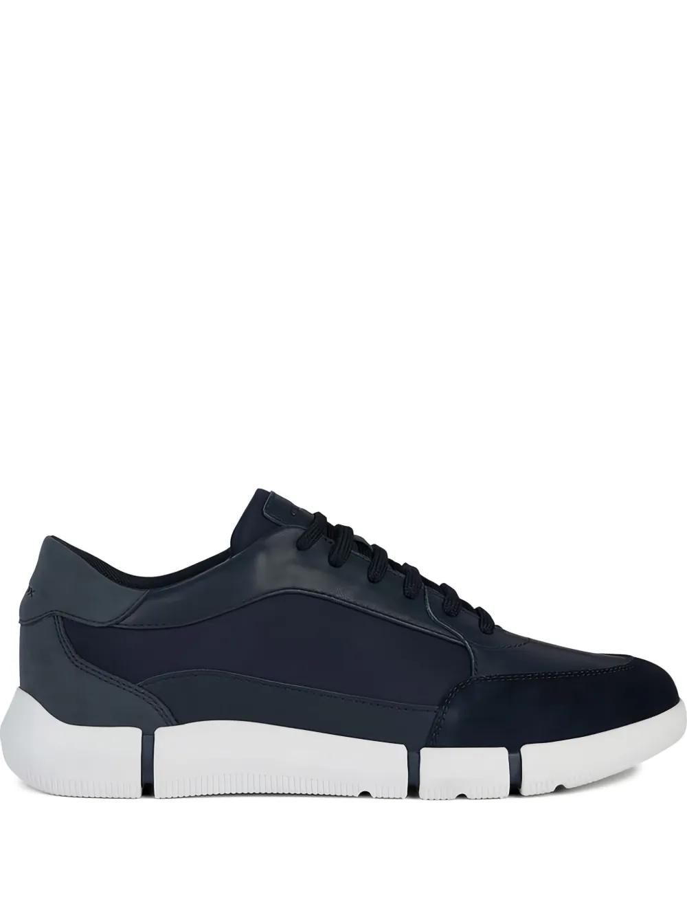 Geox U Adacter A leather suede panel trainers Blue