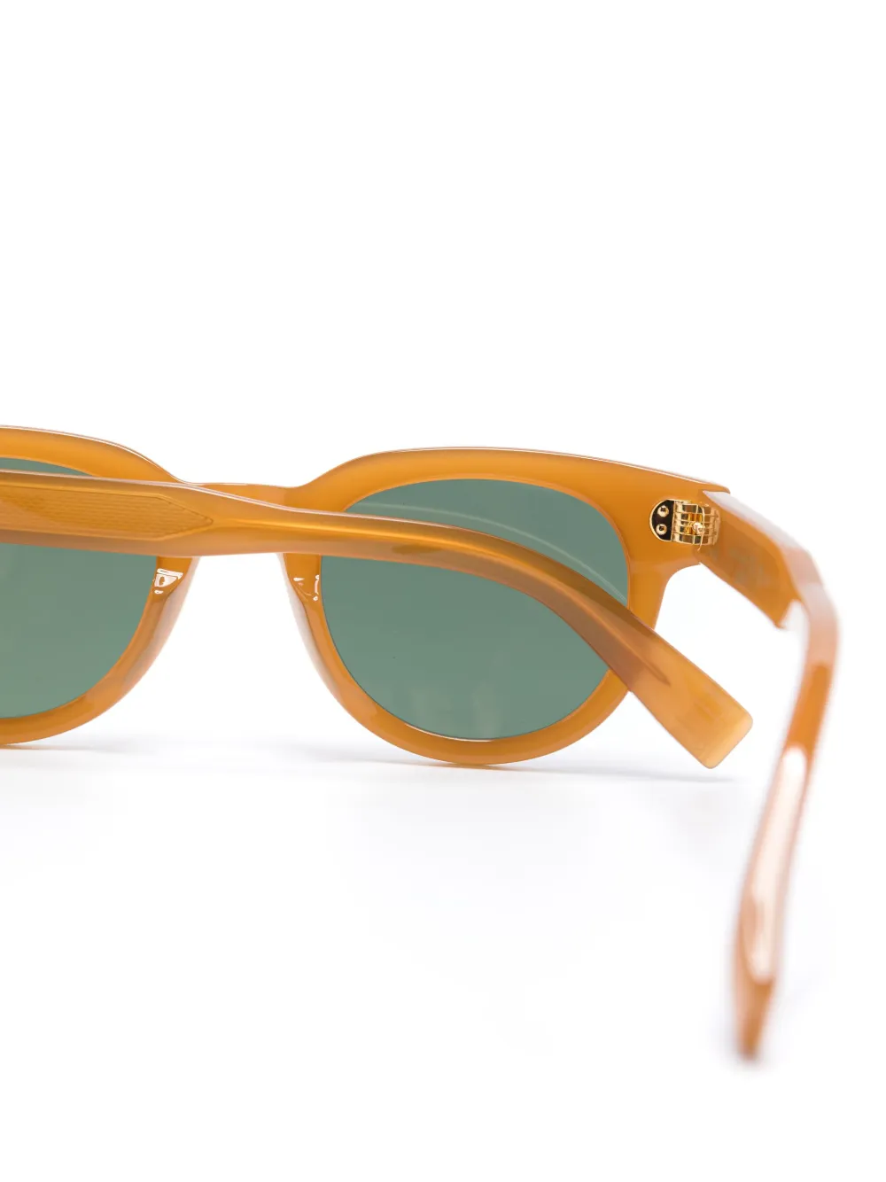 Dunhill Zonnebril met rond montuur Oranje