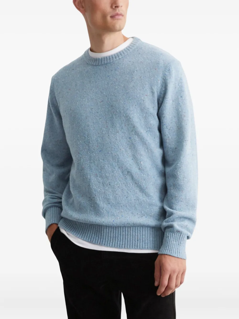 Marc O'Polo Gebreide trui met ronde hals en spikkels Blauw