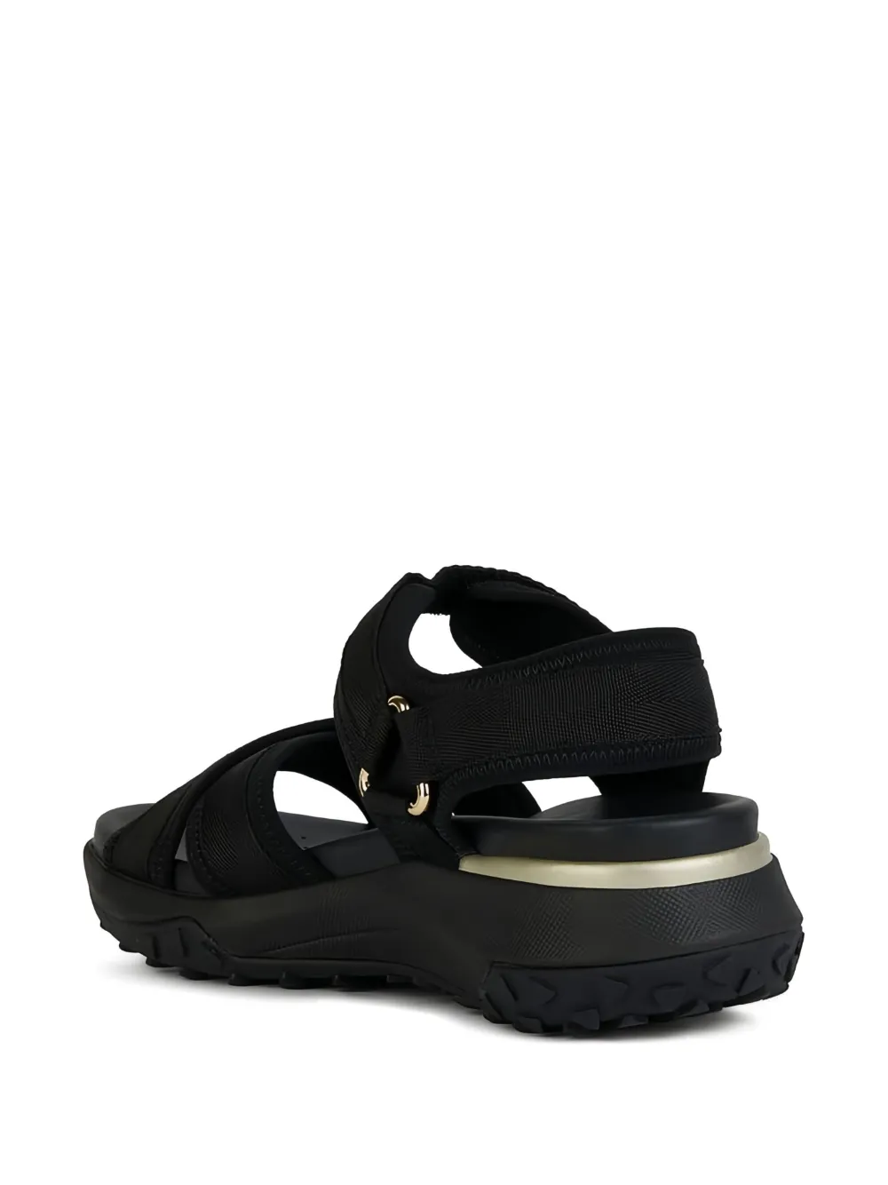 Geox Sorapis Grip cross-strap sandals Black