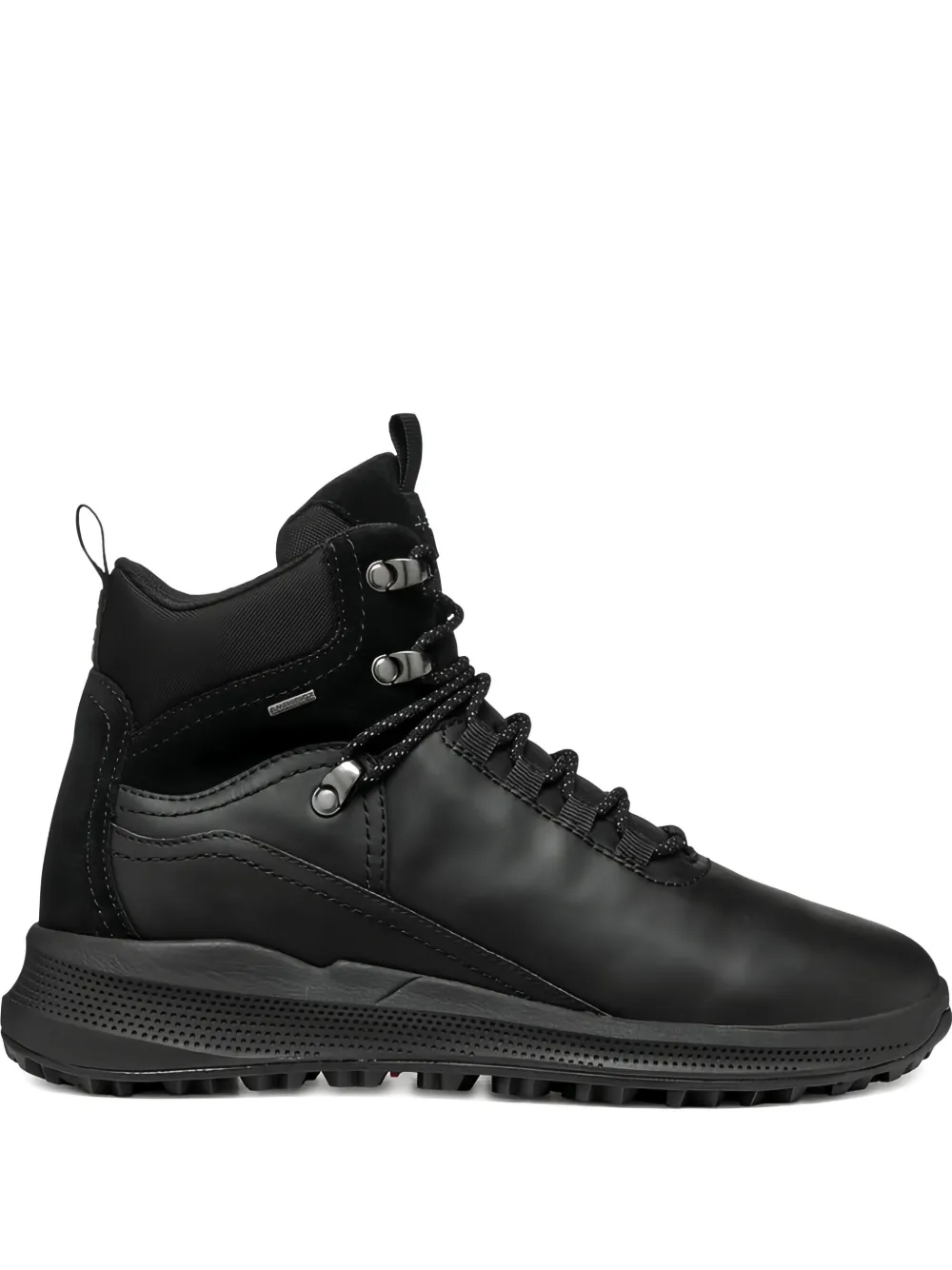 Geox lace-up leather boots Black