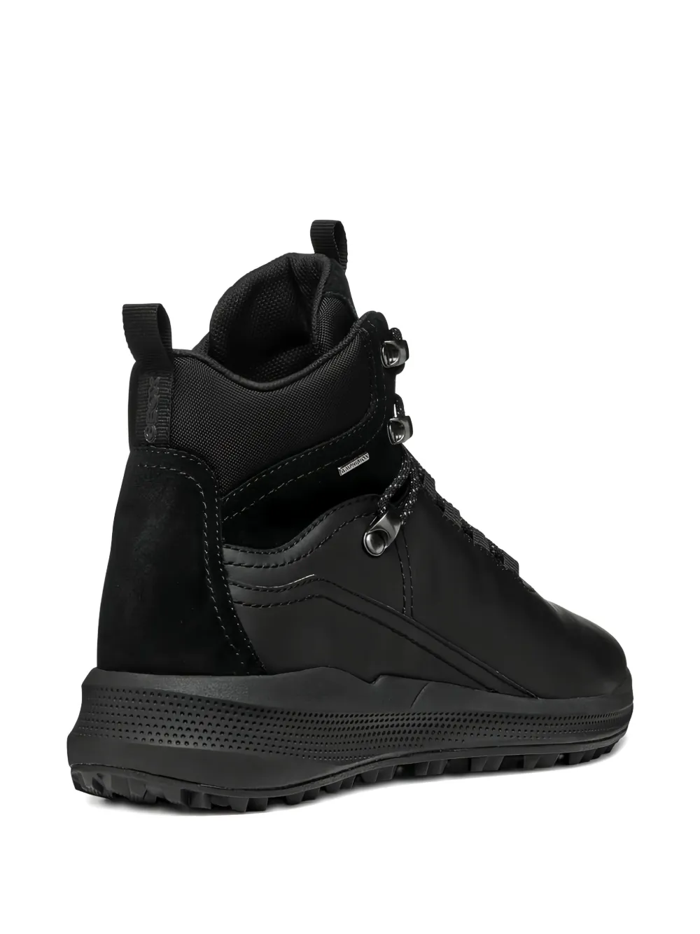 Geox lace-up leather boots Black