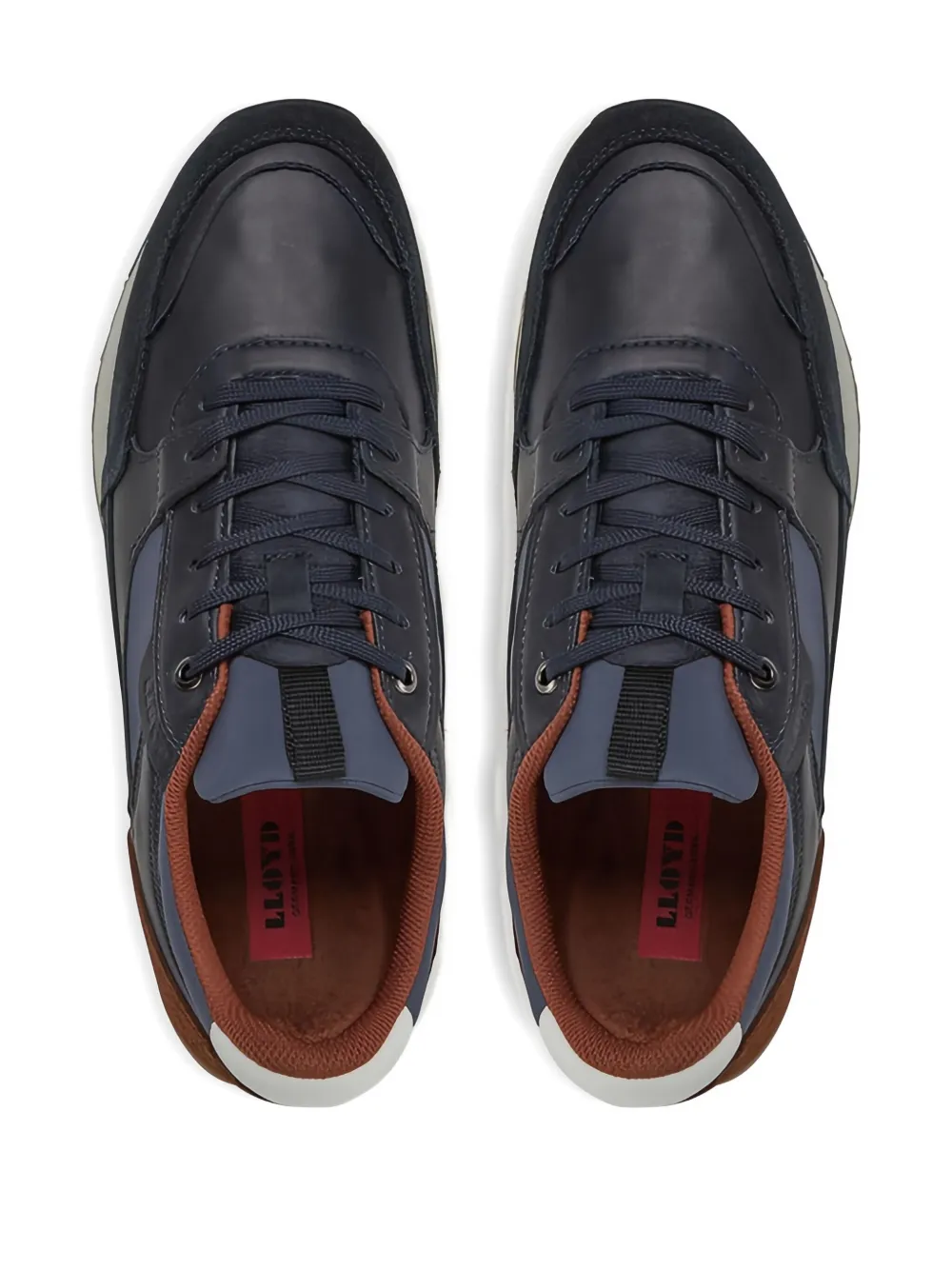 Lloyd Eiron colour-blocked leather sneakers Blue