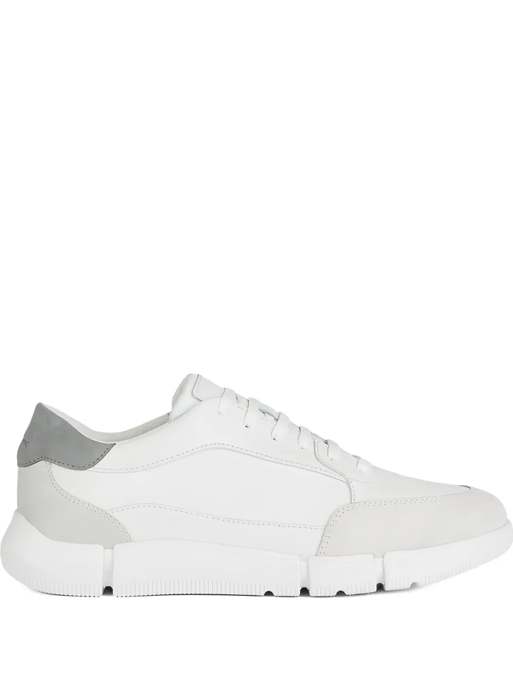 Geox U Adacter leather suede panel trainers White
