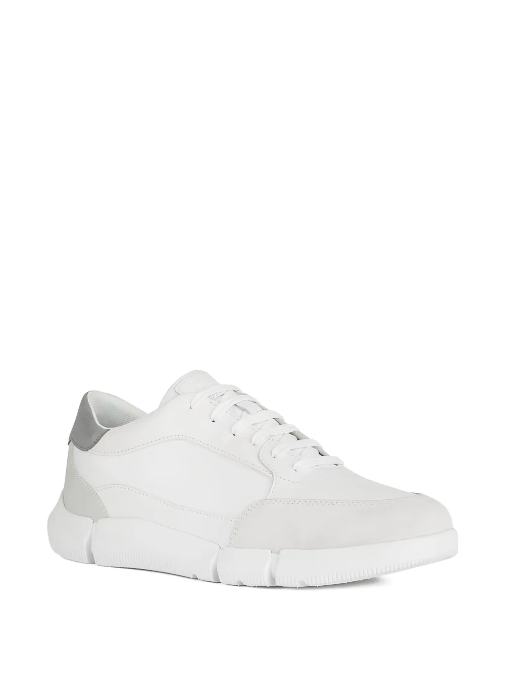 Geox U Adacter leather suede panel trainers White