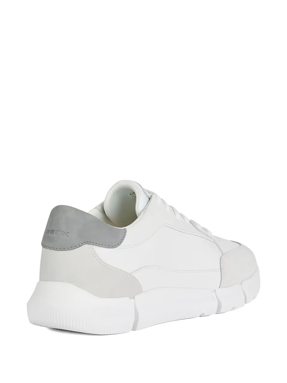 Geox U Adacter leather suede panel trainers White