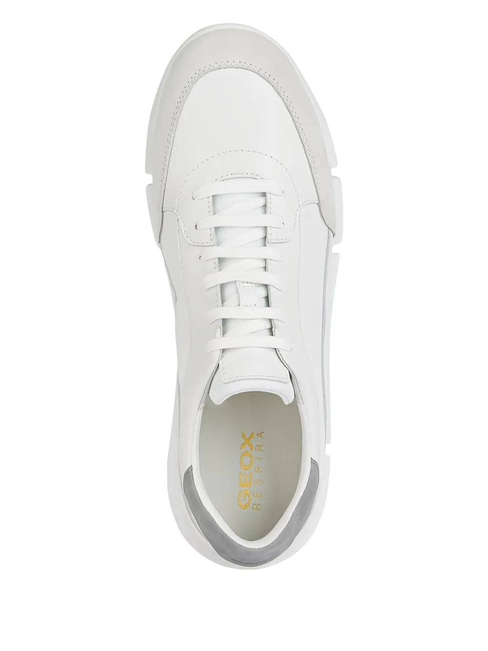 Geox U Adacter leather suede panel trainers White